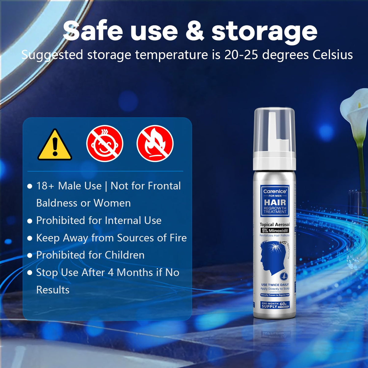 CARENICE lifestyle bathroom routine displaying discreet grooming