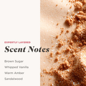 Caress exfoliating granules close-up showing gentle buffing action