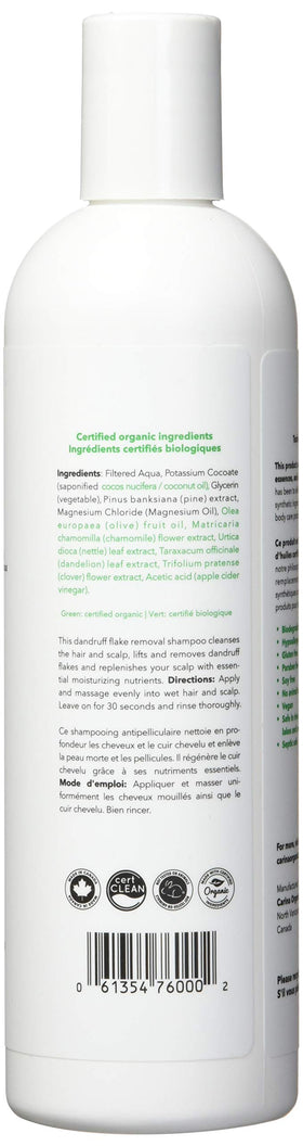 Carina Organics applied to wet hair showing scalp cleansing benefit