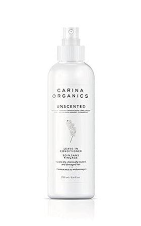 Carina Organics spray applied to damp hair demonstrating smoother styling and control