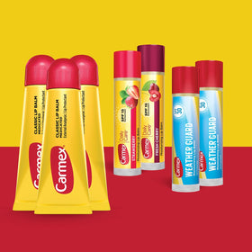 Carmex classic tube close-up highlighting soothing medicated texture benefit