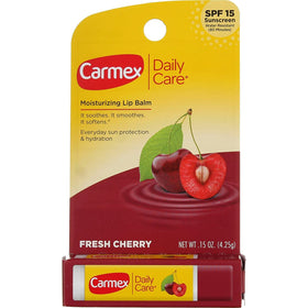 Carmex Click‑Stick cherry front packaging showing six sticks and branding for quick selection
