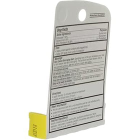 Carmex Click‑Stick cherry size comparison beside a coin showing compact, travelable design