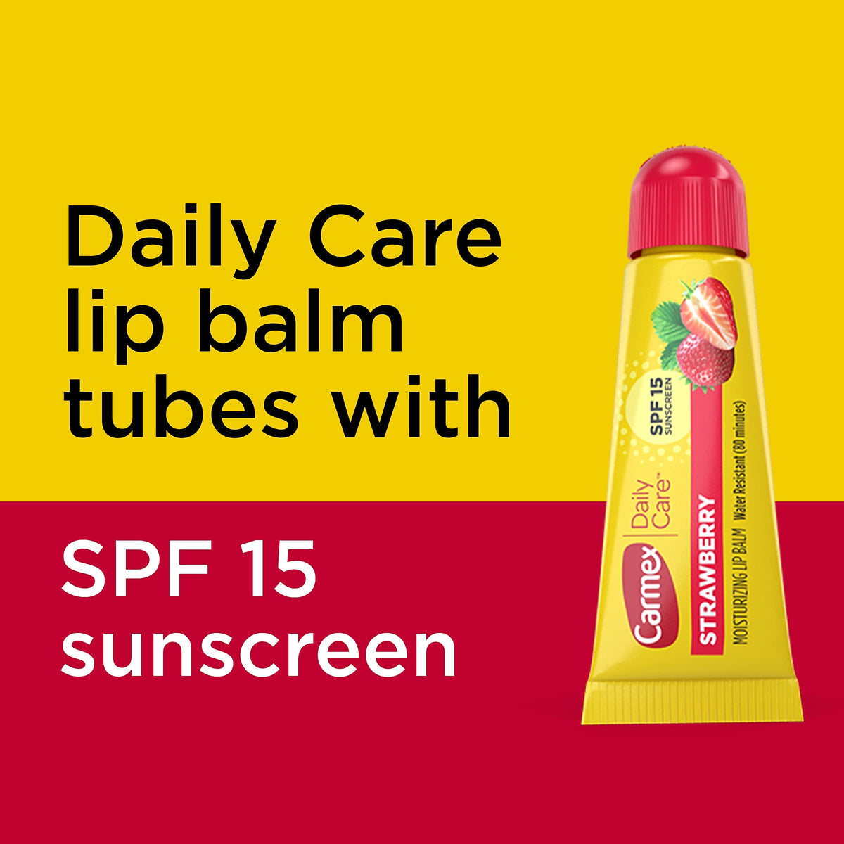 Carmex label detail showing SPF 15 and ingredient panel for informed use