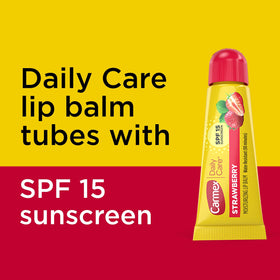 Carmex label detail showing SPF 15 and ingredient panel for informed use