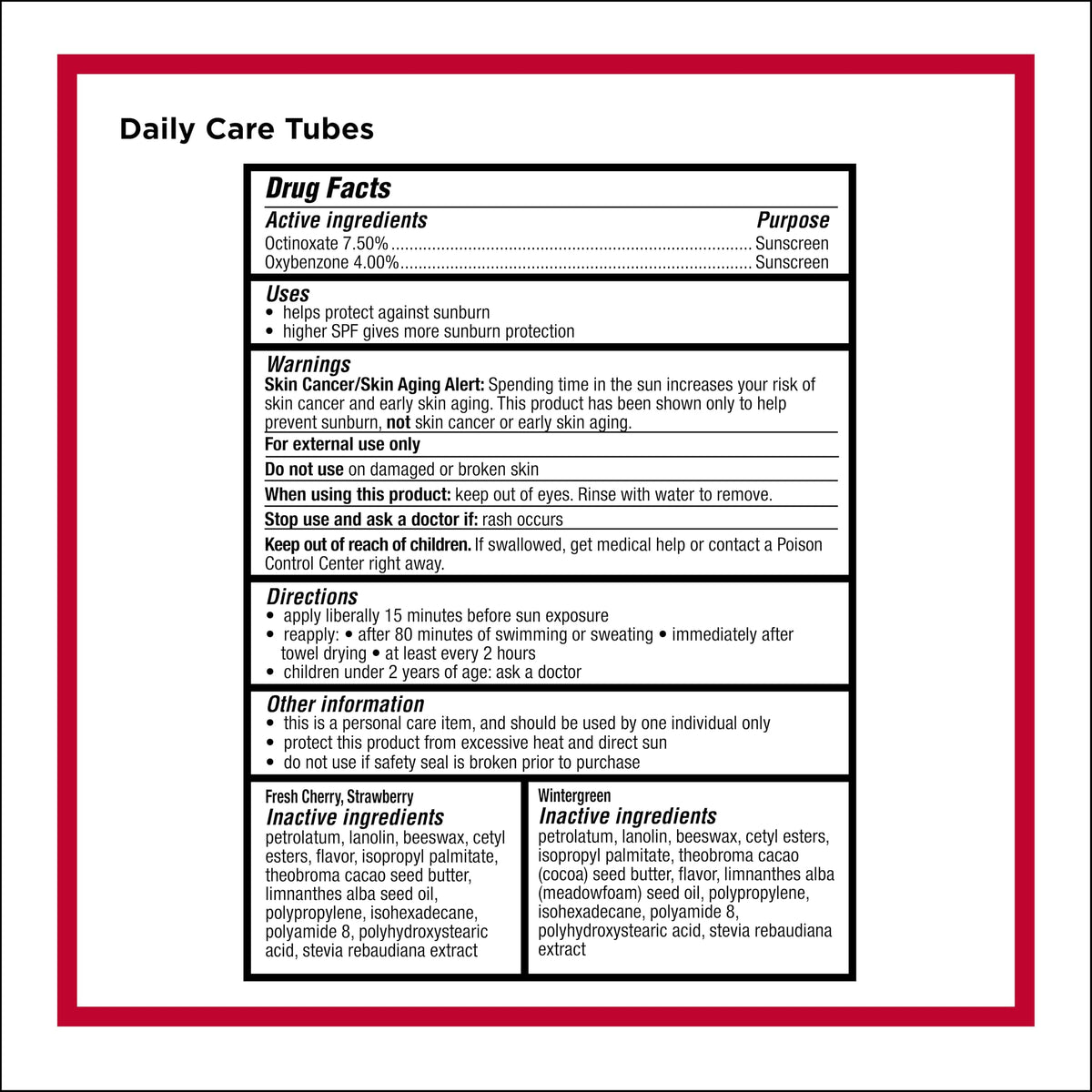 Carmex resealable bag in travel kit showing convenient storage