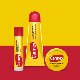 Carmex tube close-up application with smooth glide and quick hydration