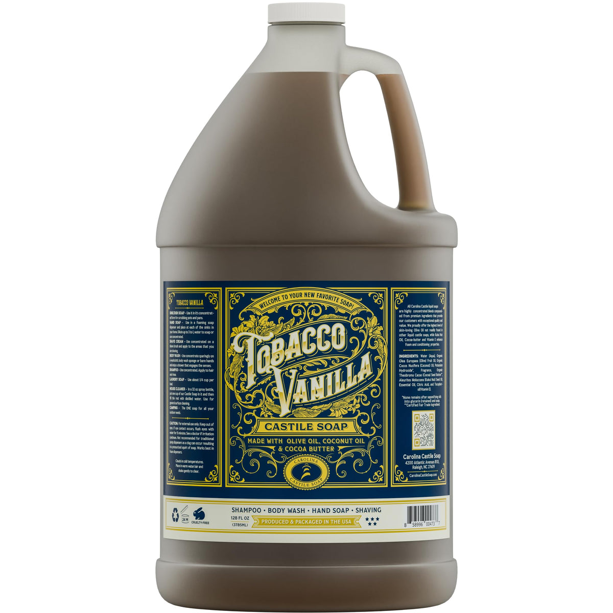 Carolina Castile front gallon bottle showing clean packaging and scent