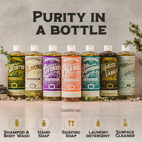 Carolina Castile gallon beside common items showing true size