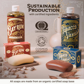 Carolina Castile Soap on bathroom shelf lifestyle shot showing everyday grooming convenience benefit
