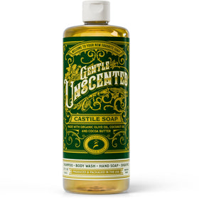 Carolina Castile Soap front bottle shot showing clean organic packaging and clarity