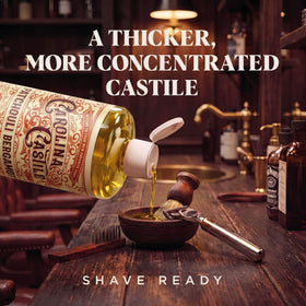 Carolina Castile Soap label close-up highlighting organic olive oil ingredients and certifications