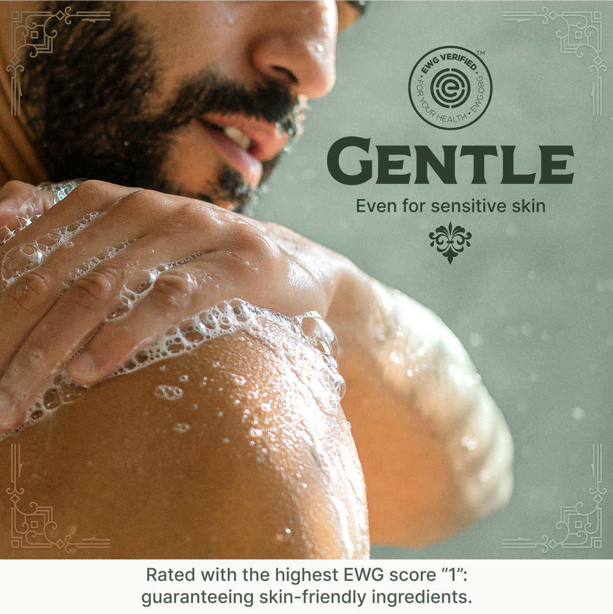 Carolina Castile Soap pouring from bottle to show concentrated liquid texture and control