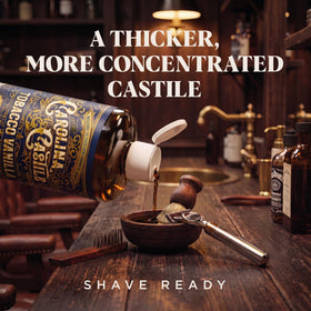 Carolina Castile pouring liquid showing creamy lather and gentle cleansing
