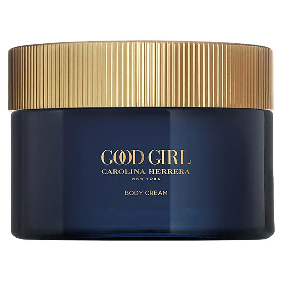 Carolina Herrera Good Girl tube front view showing elegant packaging and hydration benefit