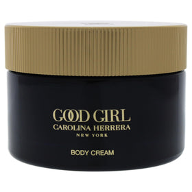 Carolina Herrera Good Girl cream texture close-up highlighting rich, fast-absorbing formula