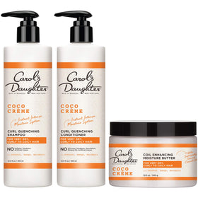 Carol's Daughter front packaging showing shampoo conditioner and butter with nourishing ingredients