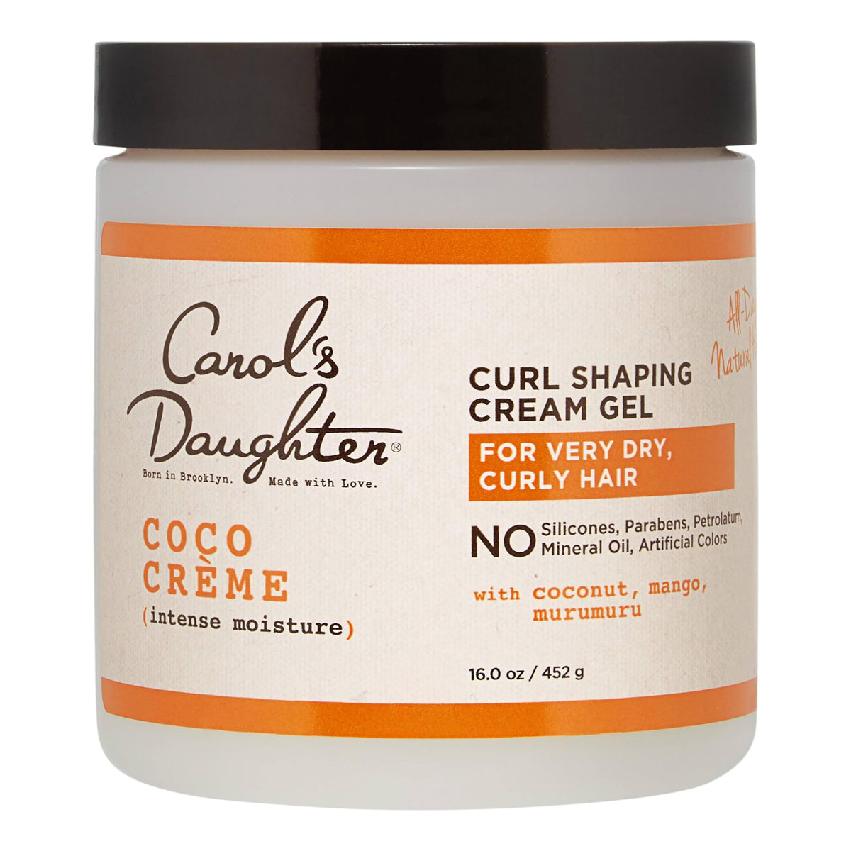 Carol's Daughter front packaging showing 16 oz jar and benefits