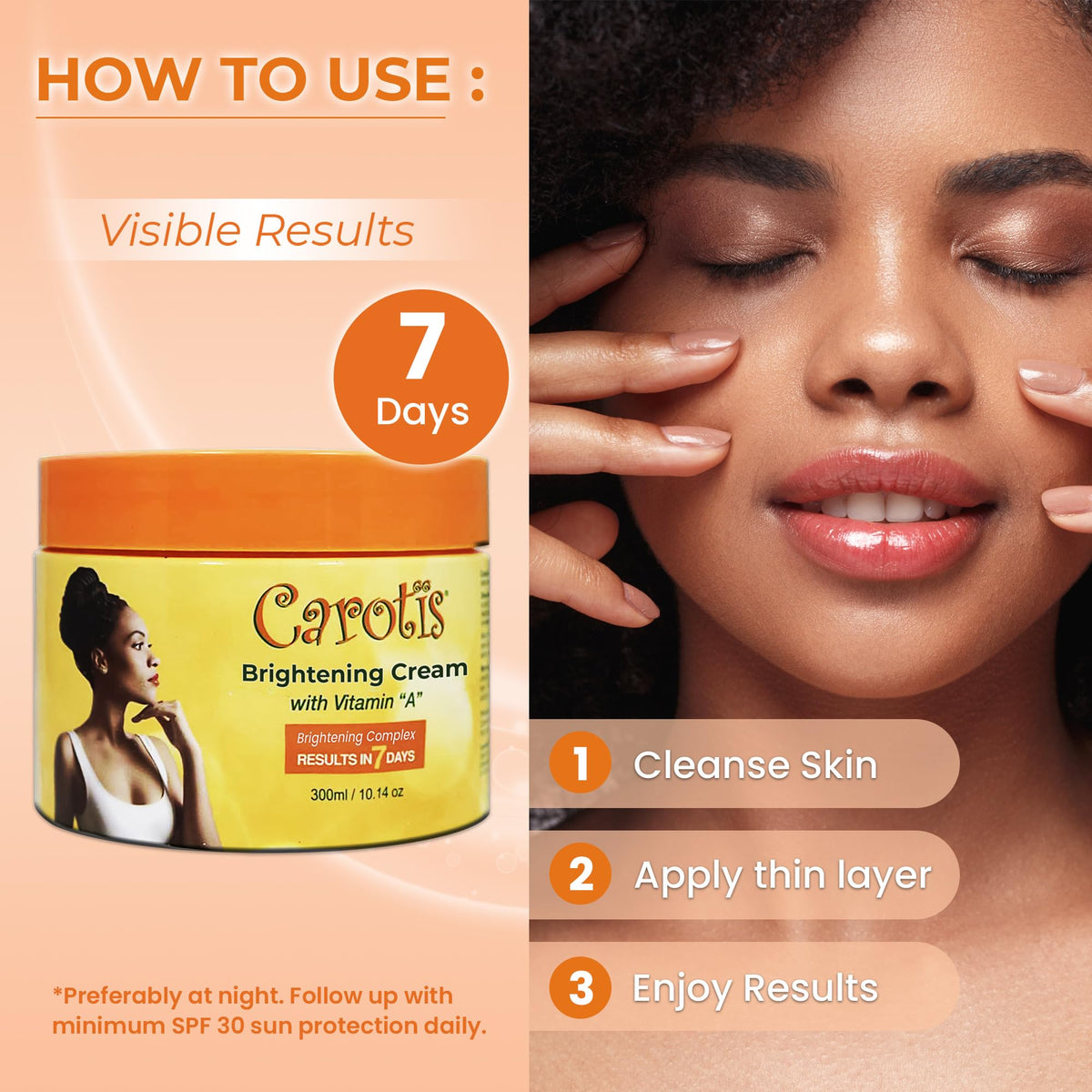 CAROTÏS carrot oil ingredient close-up highlighting vitamin-rich radiance boost
