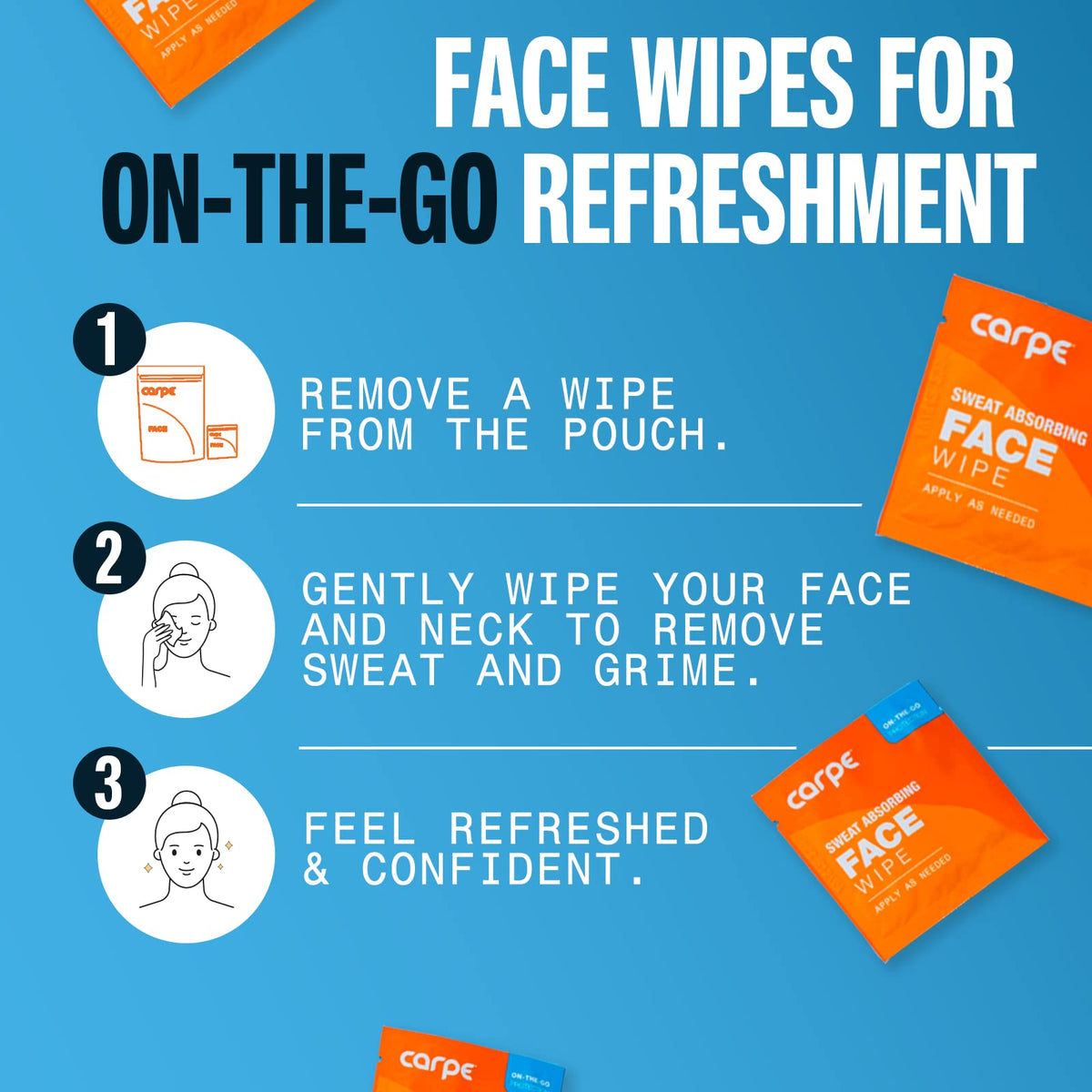 Carpe wipes inside gym bag illustrating quick post-workout refresh benefit