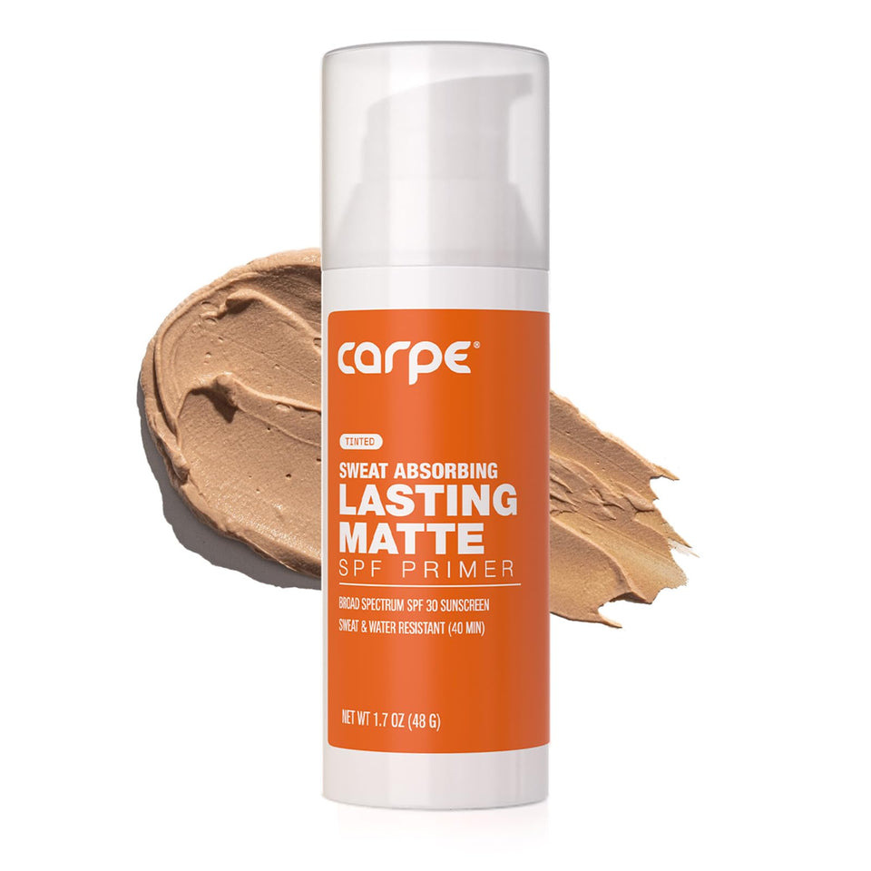 Carpe front packaging showing primer SPF30 protecting skin