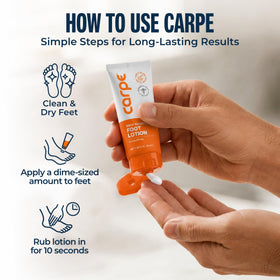 Carpe tube next to a coin showing size and lasting value