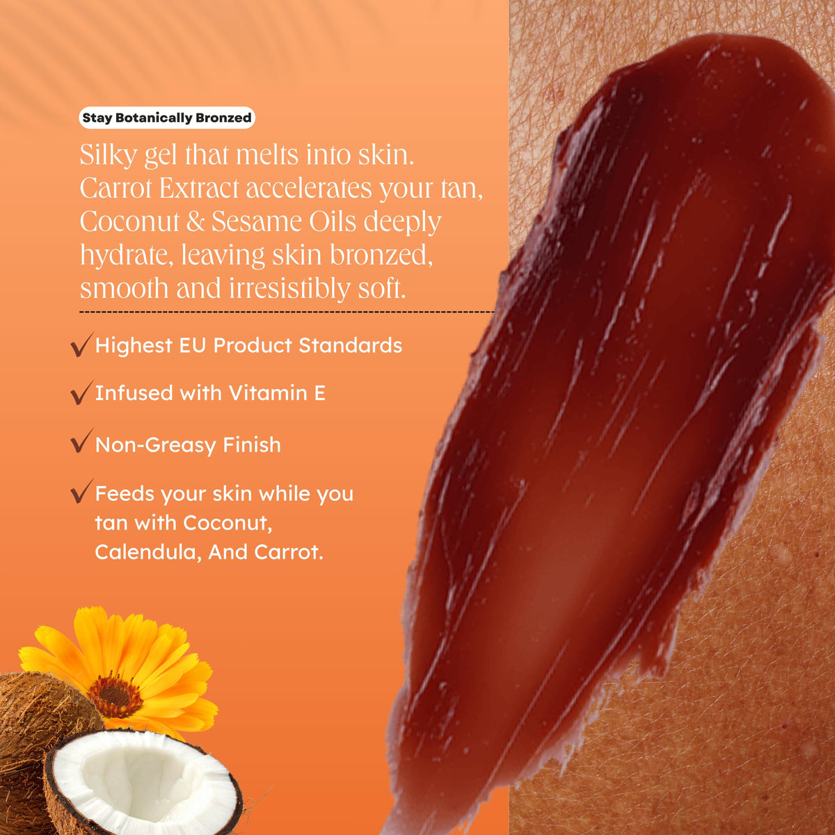 Carroten applied on forearm demonstrating even streak-free finish