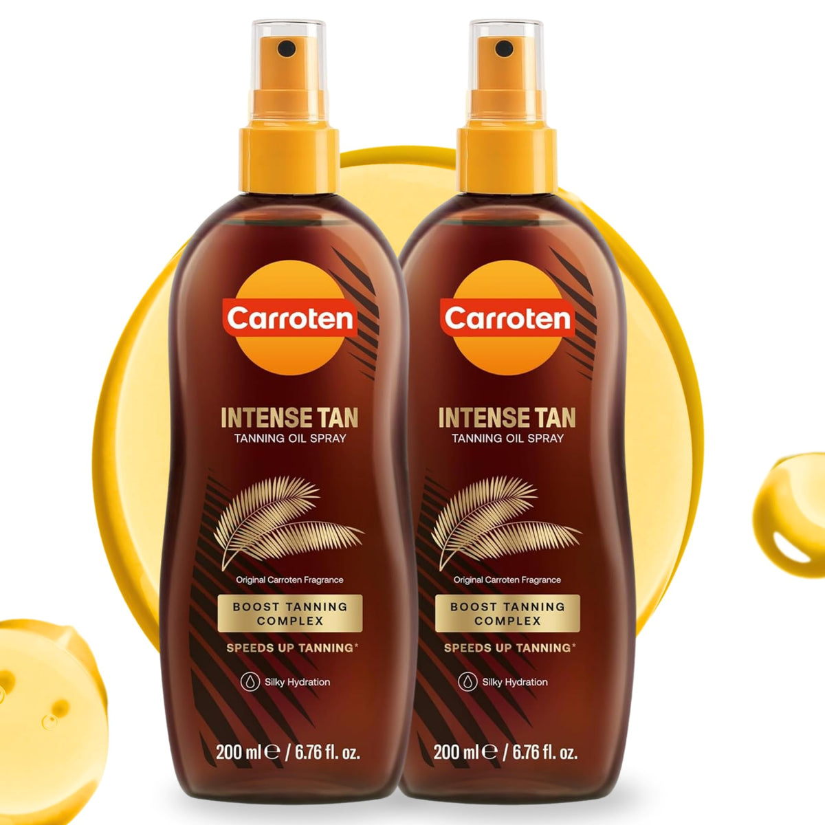 Carroten front packaging of 2-pack spray showing brand and size for easy recognition