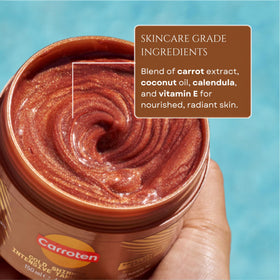 Carroten gel with spatula demonstrating clean, precise application
