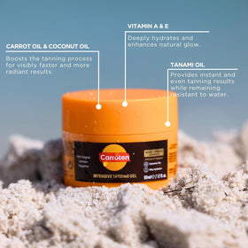 Carroten ingredient label highlighting carrot and coconut oils benefit: natural nourishment