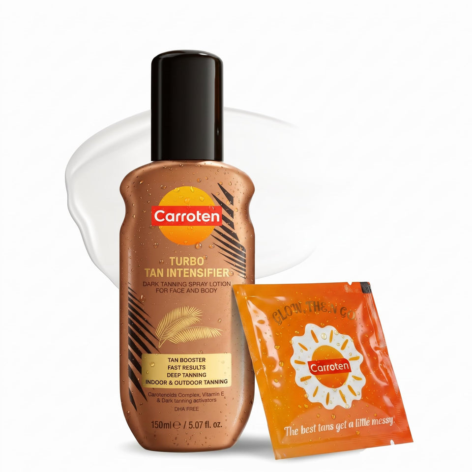 Carroten front packaging showing bottle and branding for clear product ID