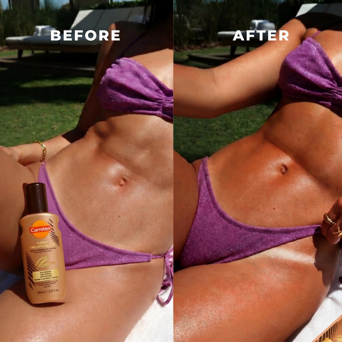 Carroten spray action mist demonstrating even application and quick coverage