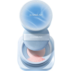 CARSLAN front packaging showing compact jar and pink powder, highlights portability