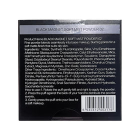 CARSLAN powder with brush demonstrating seamless application and oil control