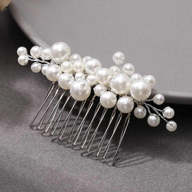 CASDRE pearl bride front view showing elegant silver pearly design and wearable sparkle