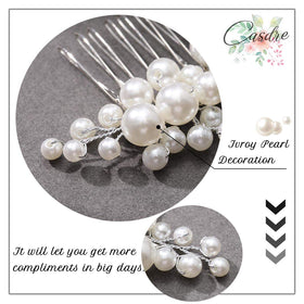 CASDRE hair comb secured in a bridal updo offering polished style and hold