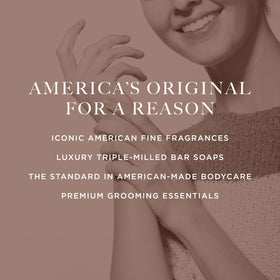 Caswell-Massey soap bars in a modern bathroom scene illustrating daily use and style