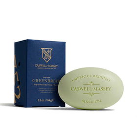 Caswell-Massey front packaging showing elegant bar and scent