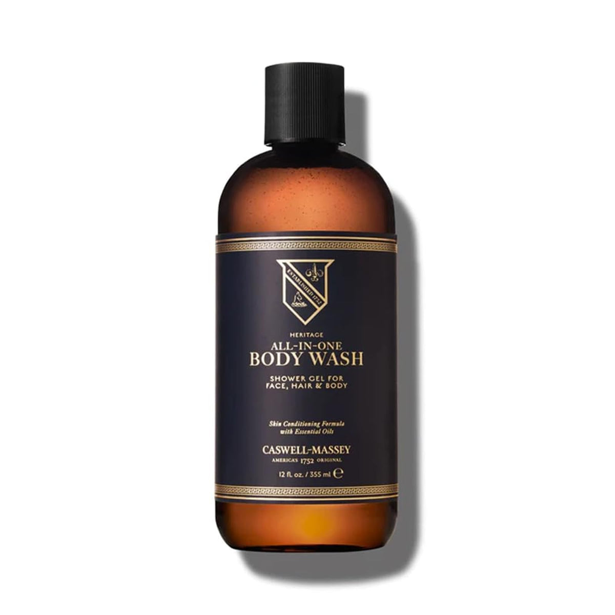 Caswell-Massey front bottle view showing classic label and easy grip