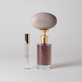 Caswell-Massey ingredients flatlay of plant-based oils emphasizing clean formulation