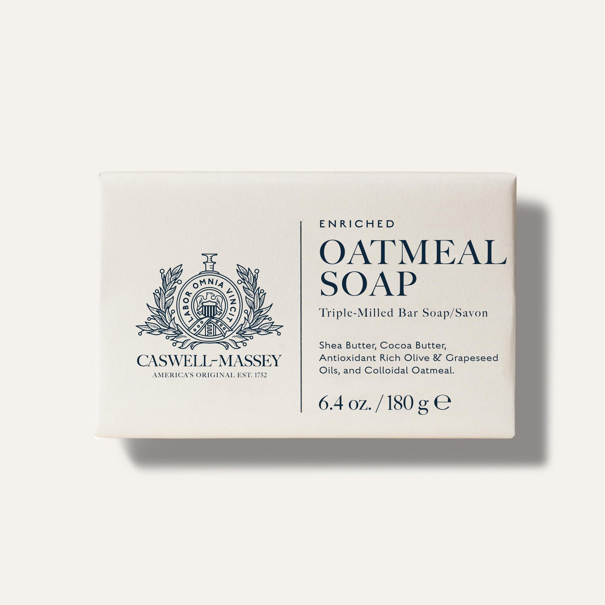 Caswell-Massey colloidal oatmeal and butter close-up ingredient view