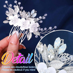 Catery comb held in hand illustrating size and easy-to-wear lightweight benefit