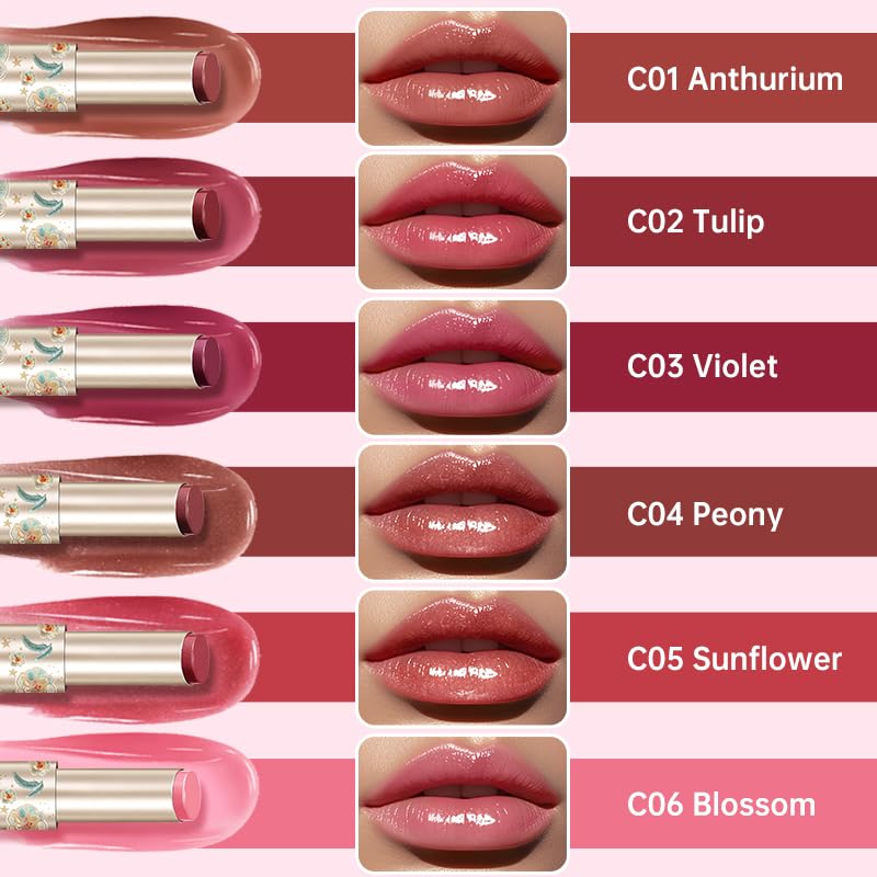 Catkin applied on lips demonstrating dewy finish and smoothing benefit