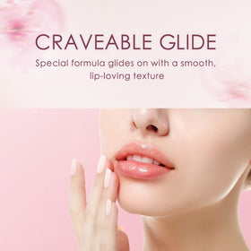 Catkin applied on lips in use, demonstrating subtle personalized pink tint and natural glow