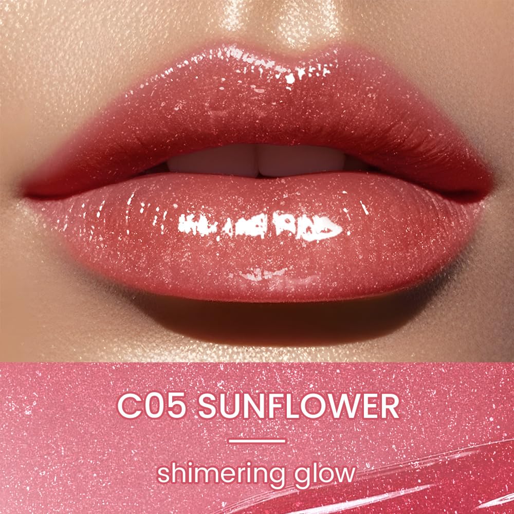 Catkin C05 Sunflower close-up of balm texture showing smooth glossy finish benefit
