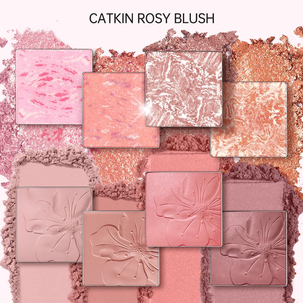 CATKIN blush applied on model cheeks showing natural luminous finish and colour