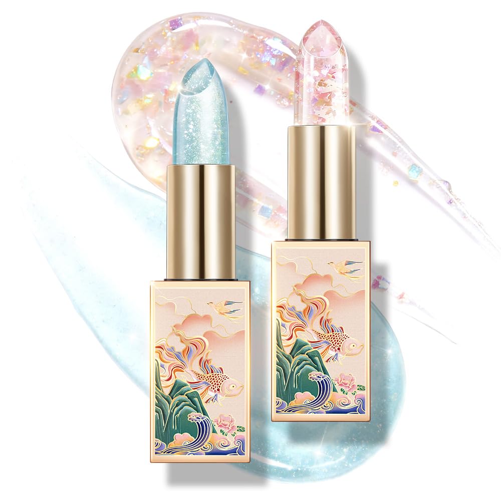 CATKIN duo front packaging displaying two tinted lip balms and couture case, shows portability