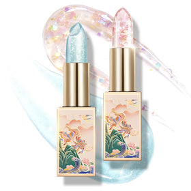 CATKIN duo front packaging displaying two tinted lip balms and couture case, shows portability