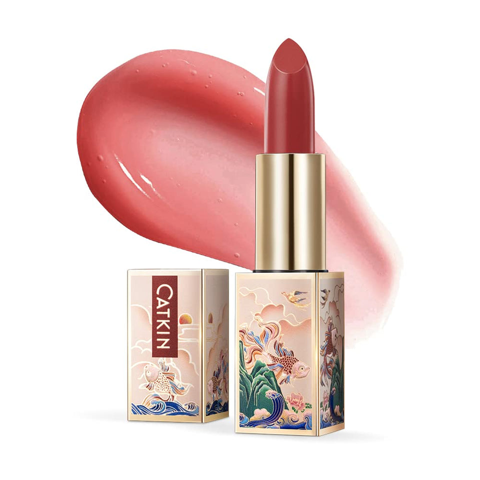 CATKIN front packaging showing Dusty Rose tint and compact case benefits moisture