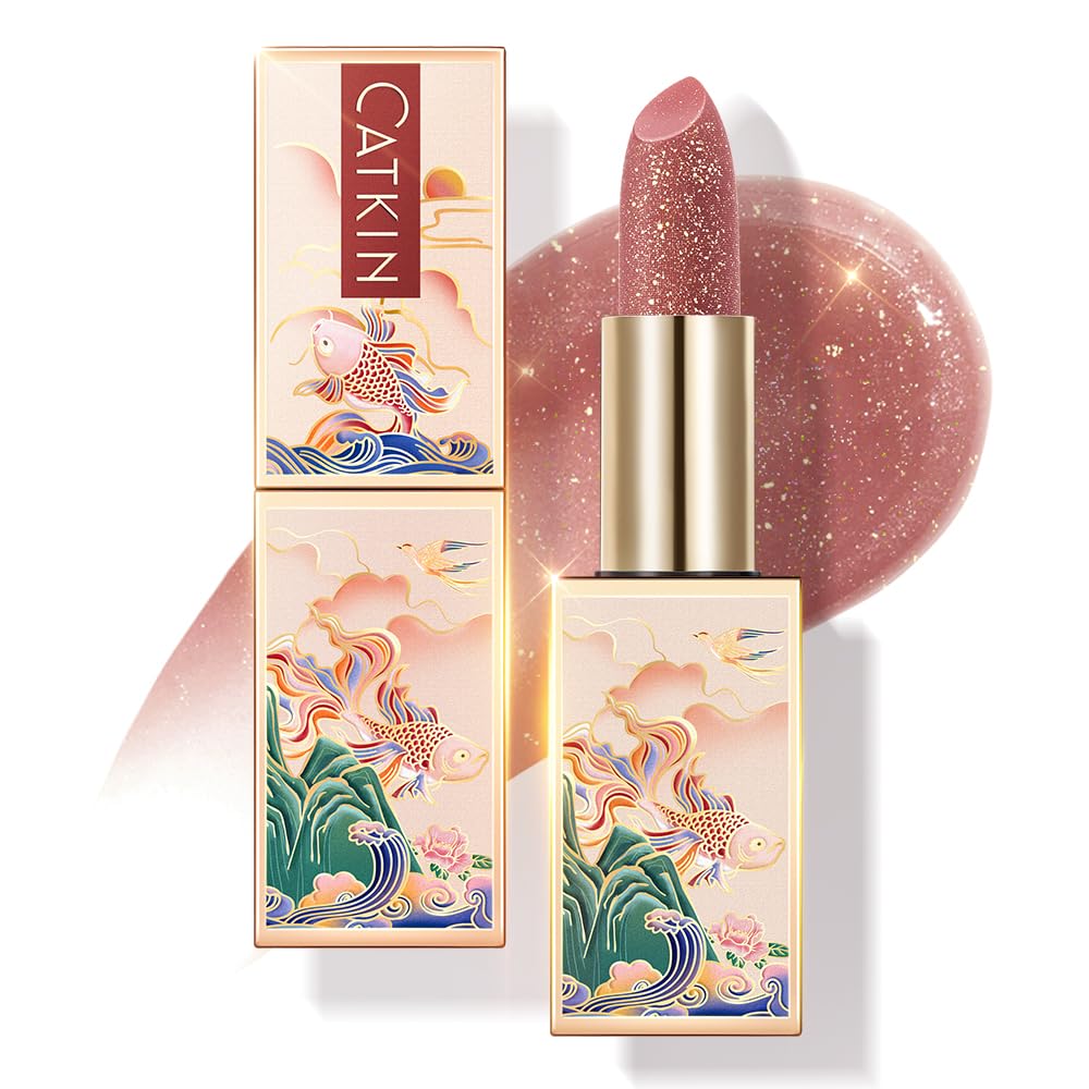 Catkin front packaging of C15 Destiny showing wine red tube and couture case benefit instant color